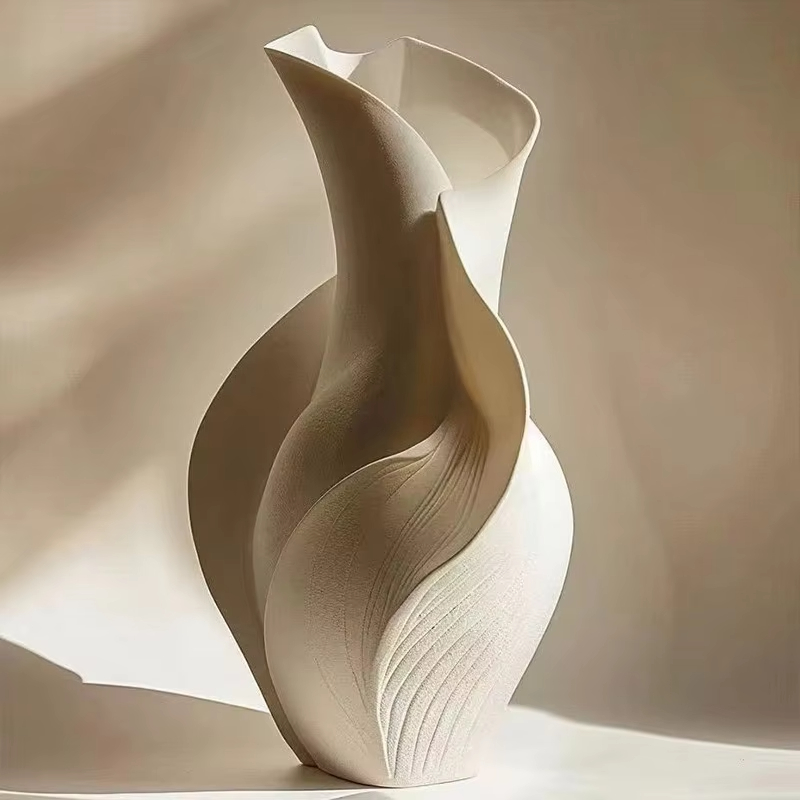Dried Flower Bulk - Nordic Keramik Vase Abstrakte Gras Getrocknete