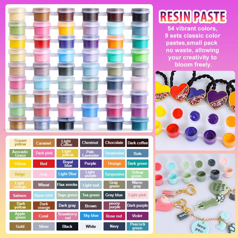 Resin Pigment Set - 6 Farben/Set Pastenpigment UV-Harzkleber Flüssigfarbstoff Tintendiffusionsfarbe