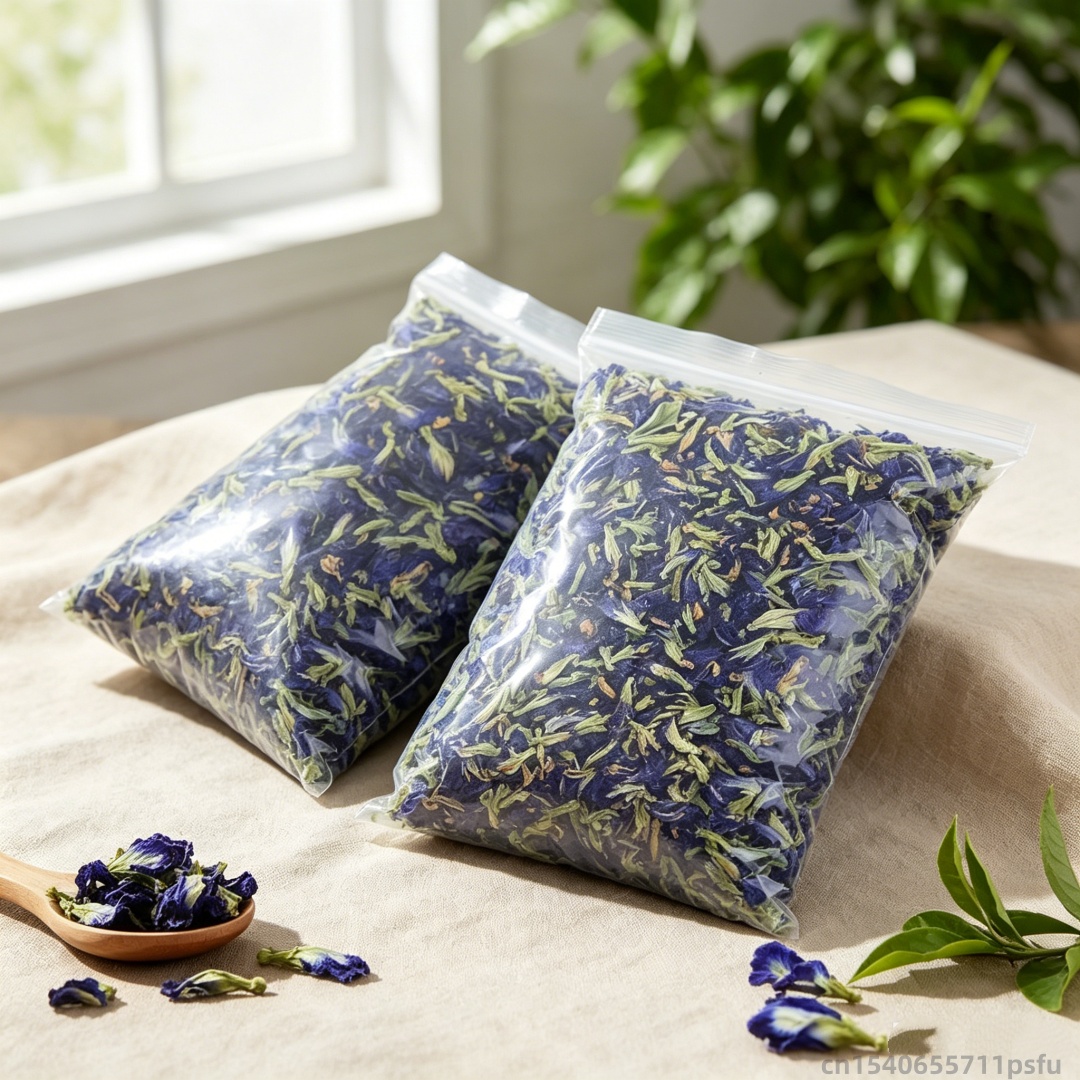 Dried Flower Bulk - Natürliche Schmetterlingsorchidee, getrocknete Blume, blauer Schmetterlingserbsenblütenstrauß
