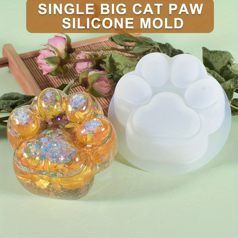 Resin Craft Ideas - 1 große Katzenpfoten-Silikonform, anwendbarer DIY-Kerze, Kunsthandwerk